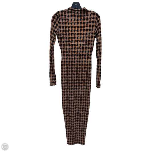 Dress Casual Maxi By Clothes Mentor In Black & Brown, Size: L