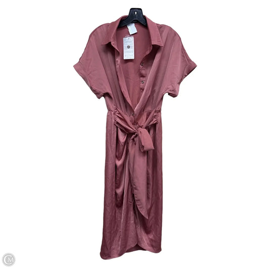 Dress Casual Midi By Clothes Mentor In Pink, Size: M