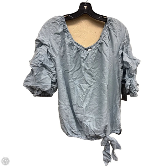 Top Long Sleeve By Vince Camuto In Blue, Size: Xl