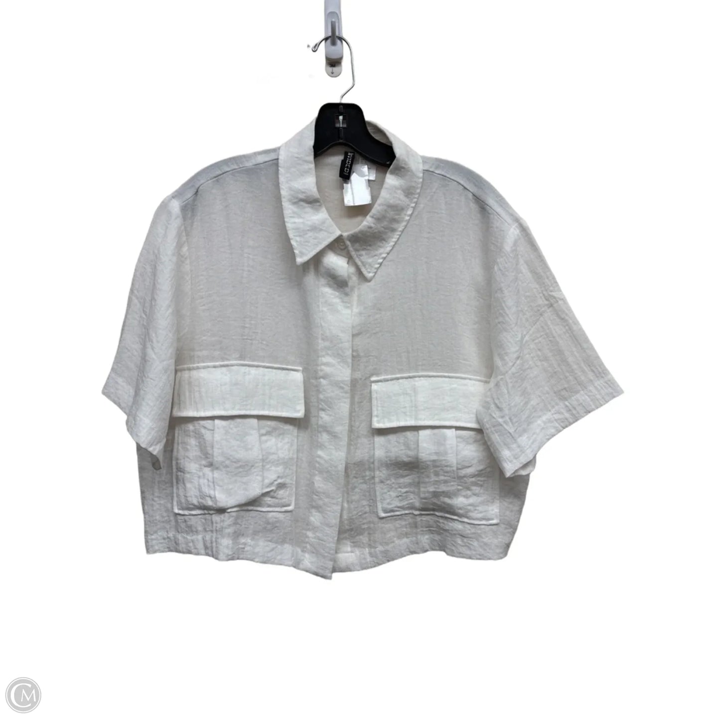 Top Short Sleeve By Divided In White, Size: M