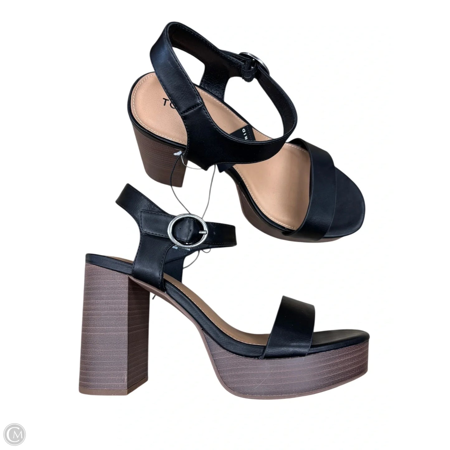 Sandals Heels Block By Torrid In Black, Size: 8.5