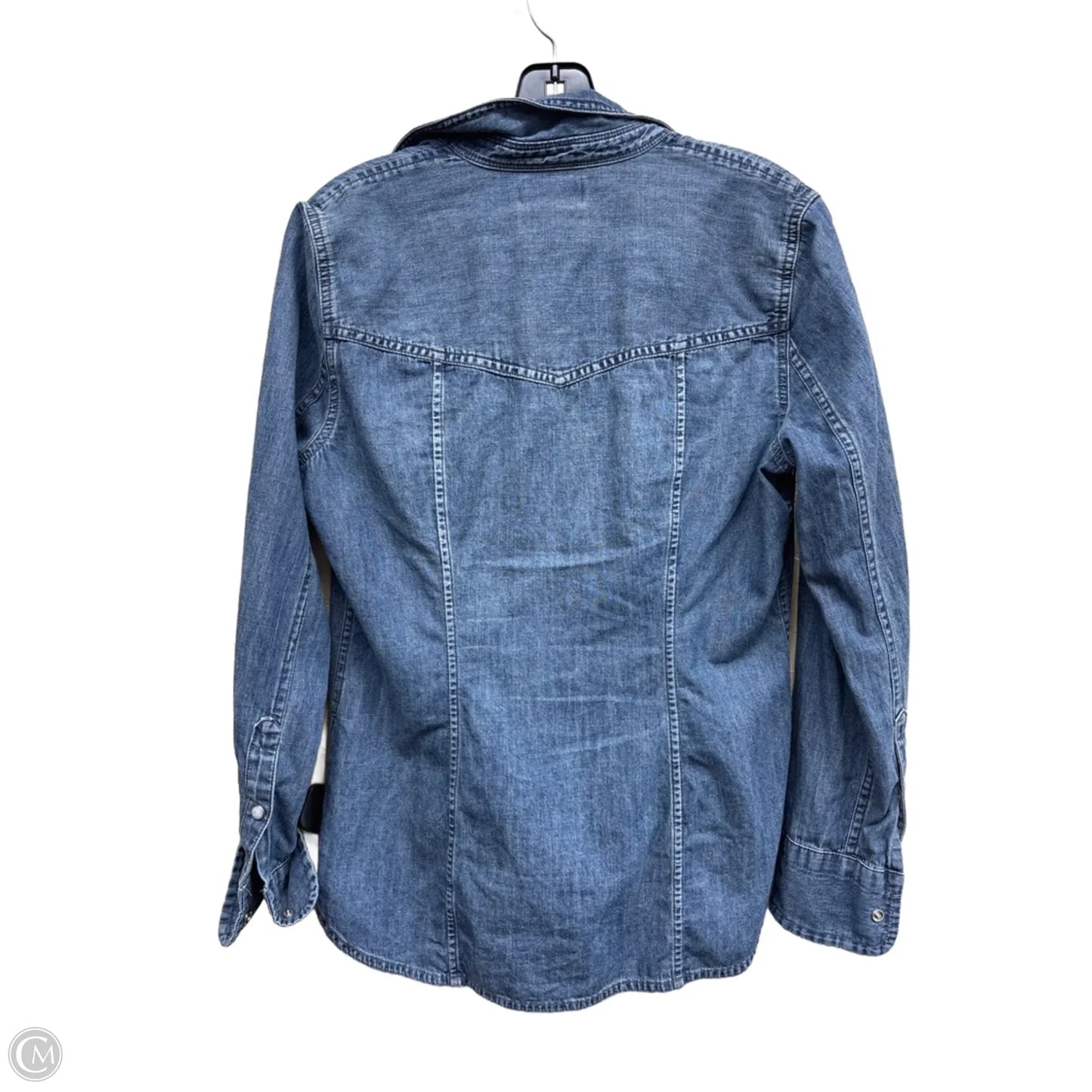 Top Long Sleeve By J. Crew In Blue Denim, Size: 4