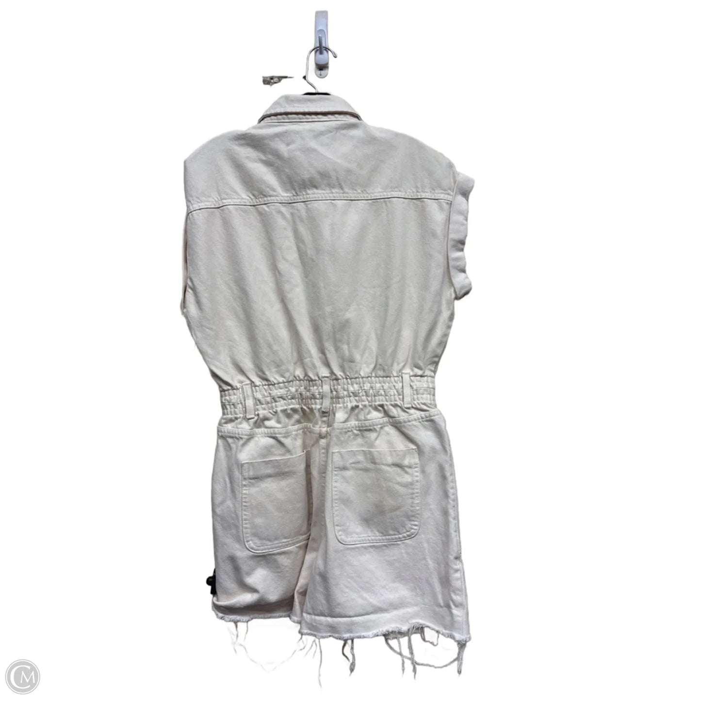 Romper By Zara In Cream Denim, Size: M