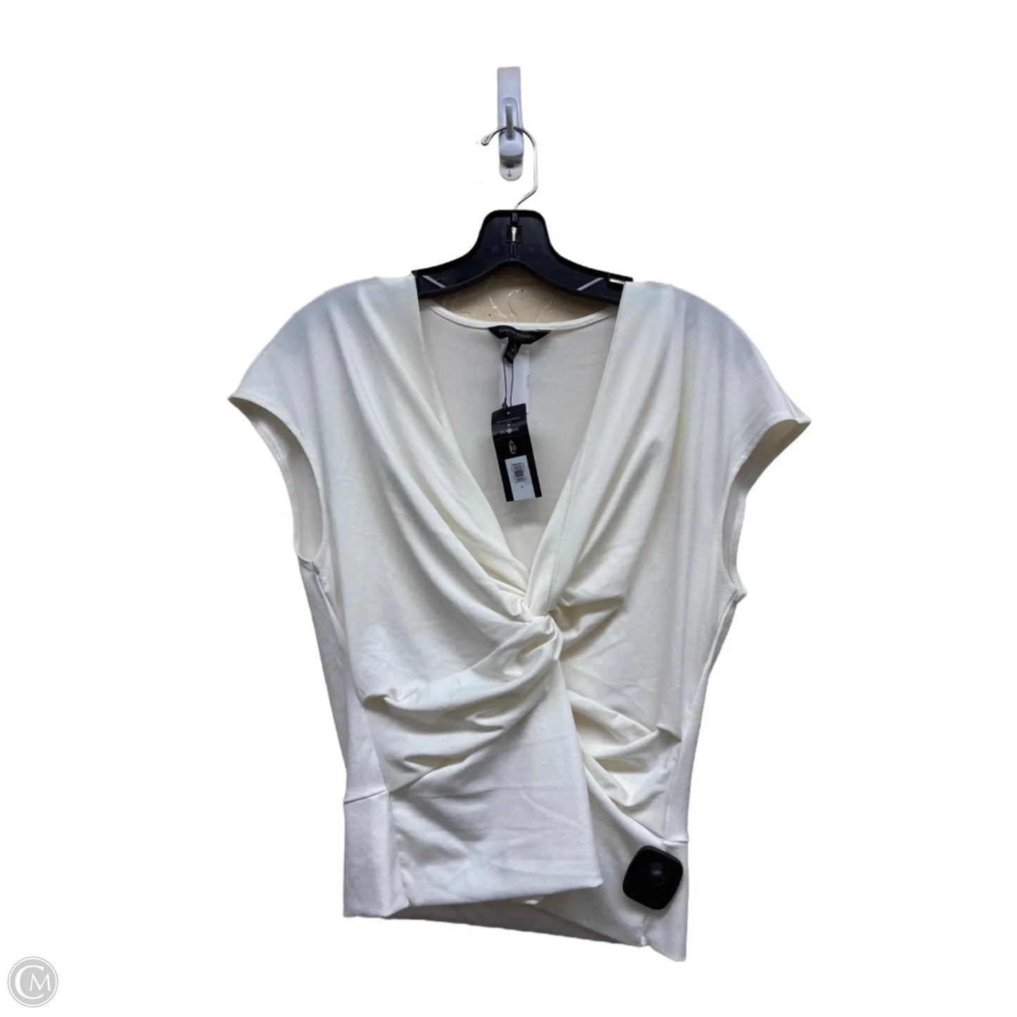 Top Short Sleeve By Banana Republic In Cream, Size: M