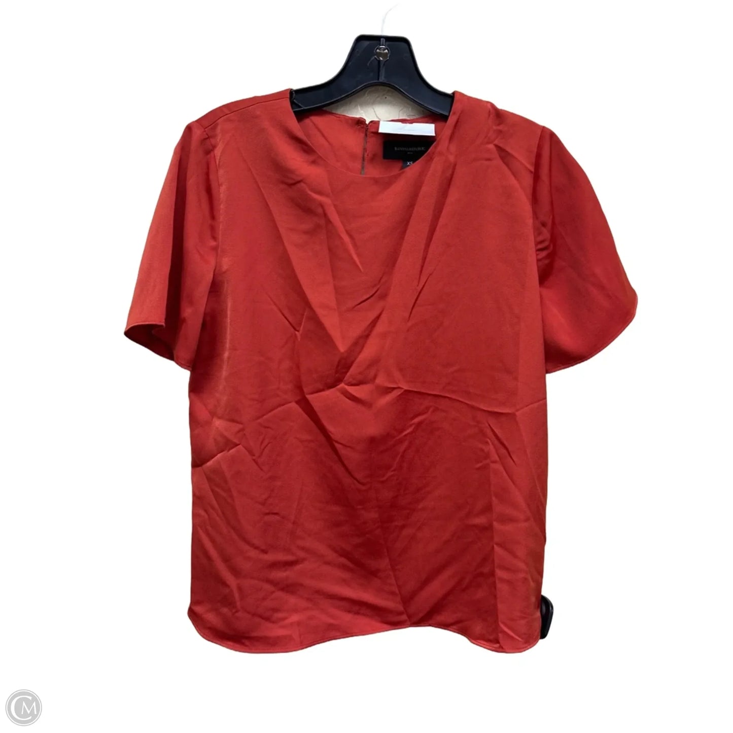 Top Short Sleeve By Banana Republic In Orange, Size: Xs