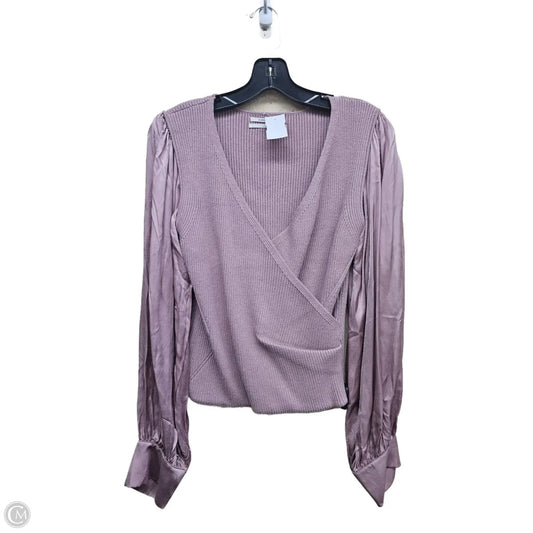 Top Long Sleeve By Anthropologie In Mauve, Size: L