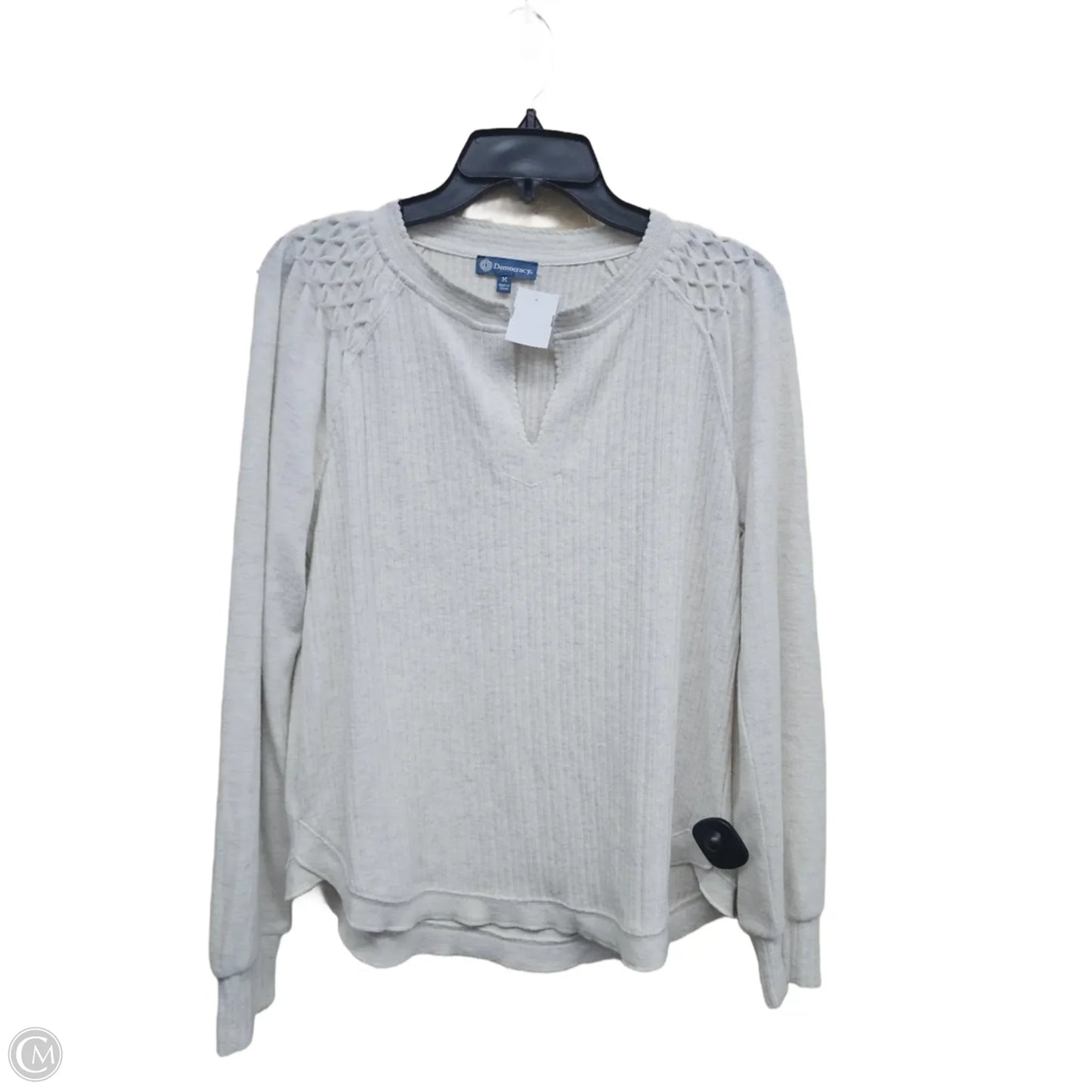 Top Long Sleeve By Democracy In Cream, Size: M