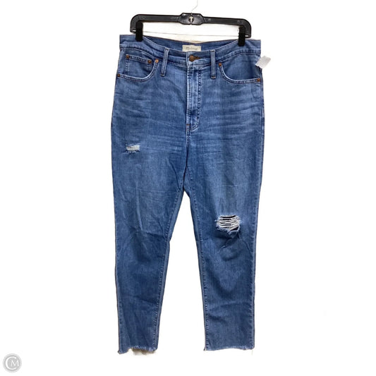 Jeans Straight By Madewell In Blue Denim, Size: 10