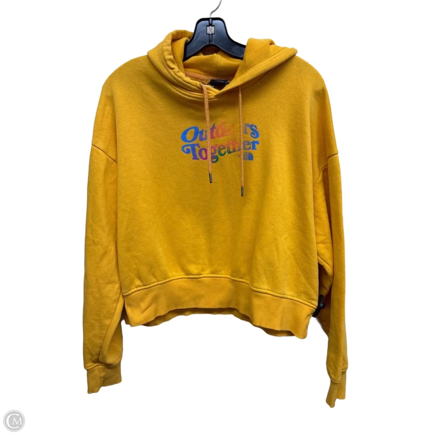 Sweatshirt Hoodie By The North Face In Yellow, Size: M