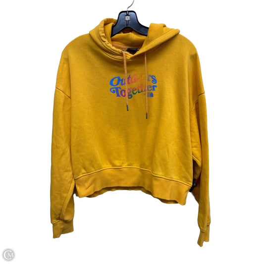 Sweatshirt Hoodie By The North Face In Yellow, Size: M
