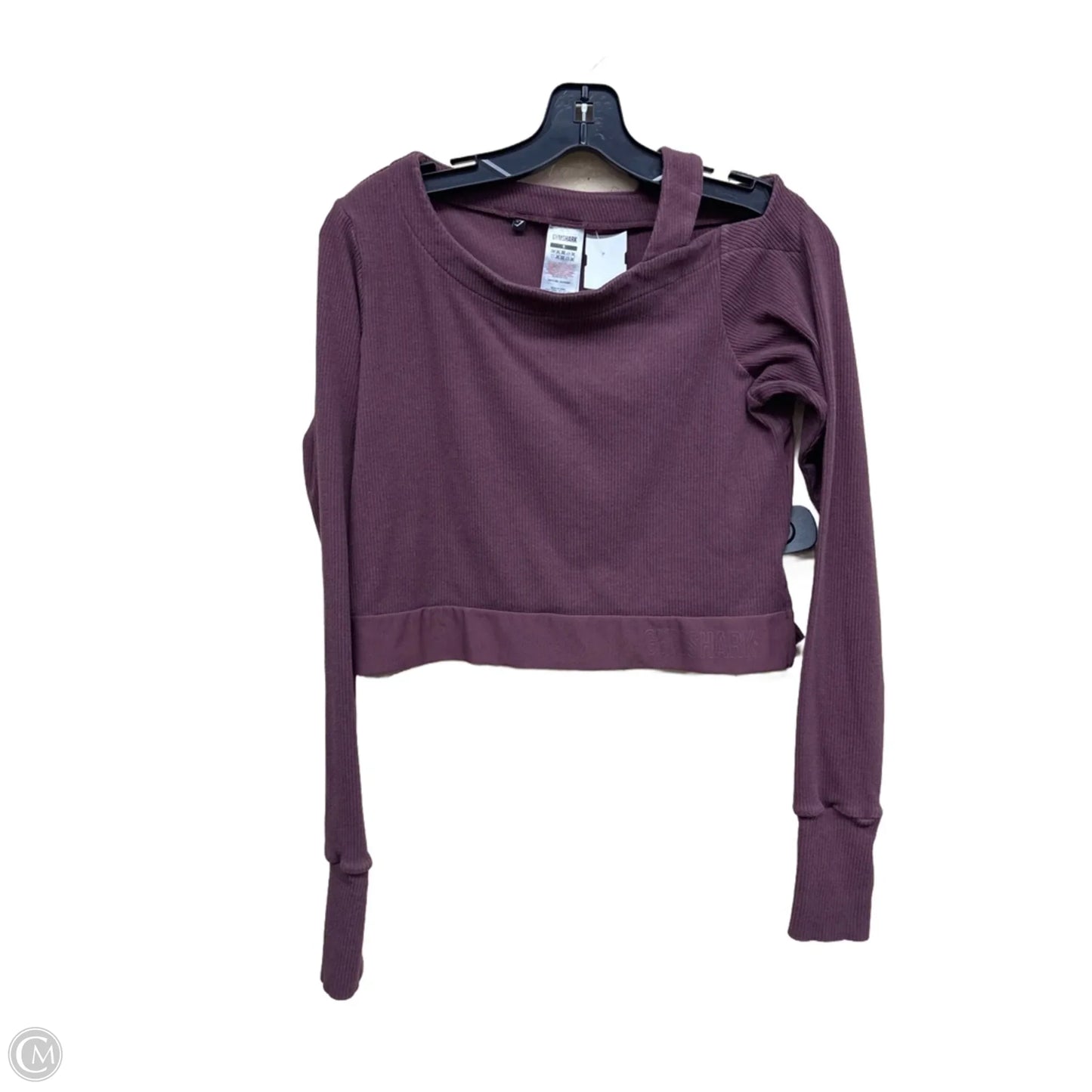 Athletic Top Long Sleeve Crewneck By Gym Shark In Purple, Size: S