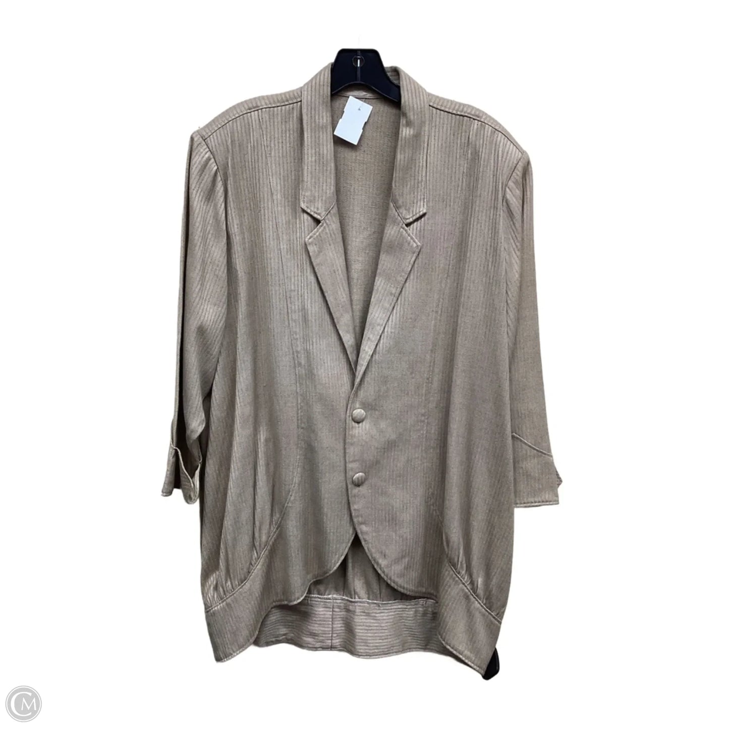 Blazer By Clothes Mentor In Tan, Size: Osfm