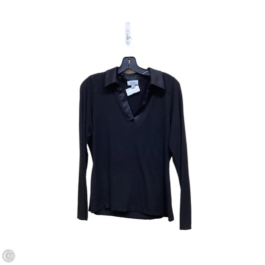 Top Long Sleeve By Cece In Black, Size: L