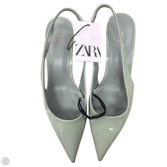 Shoes Heels Kitten By Zara In Green, Size: 10
