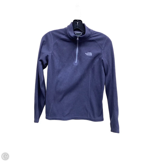Athletic Top Long Sleeve Collar By The North Face In Grey, Size: S