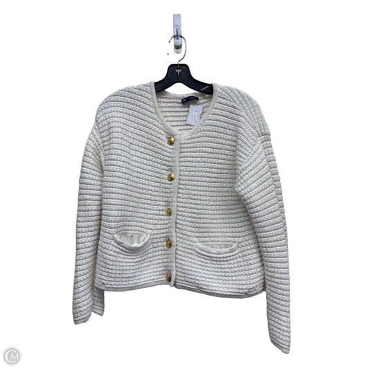 Sweater Cardigan By Gap In Cream, Size: S