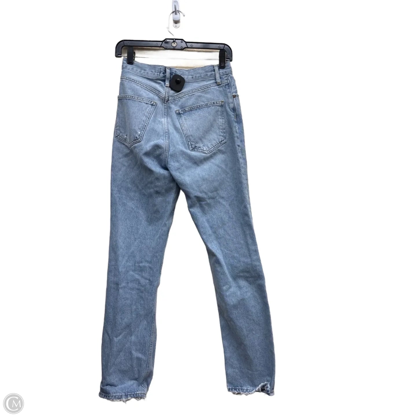 Jeans Straight By Agolde In Blue Denim, Size: 24