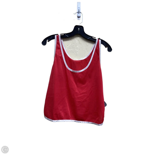 Top Sleeveless By Clothes Mentor In Red & White, Size: S