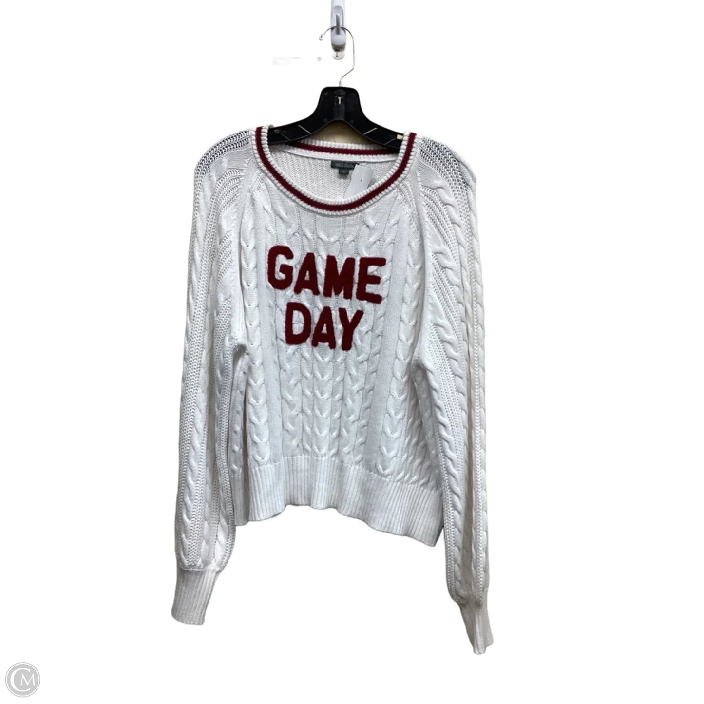 Sweater By Wild Fable In Red & White, Size: L