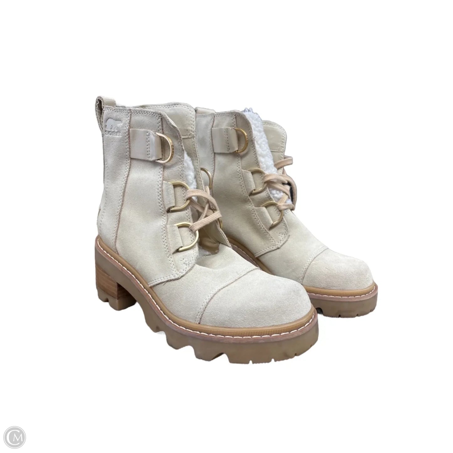 Boots Ankle Heels By Sorel In Tan, Size: 6.5