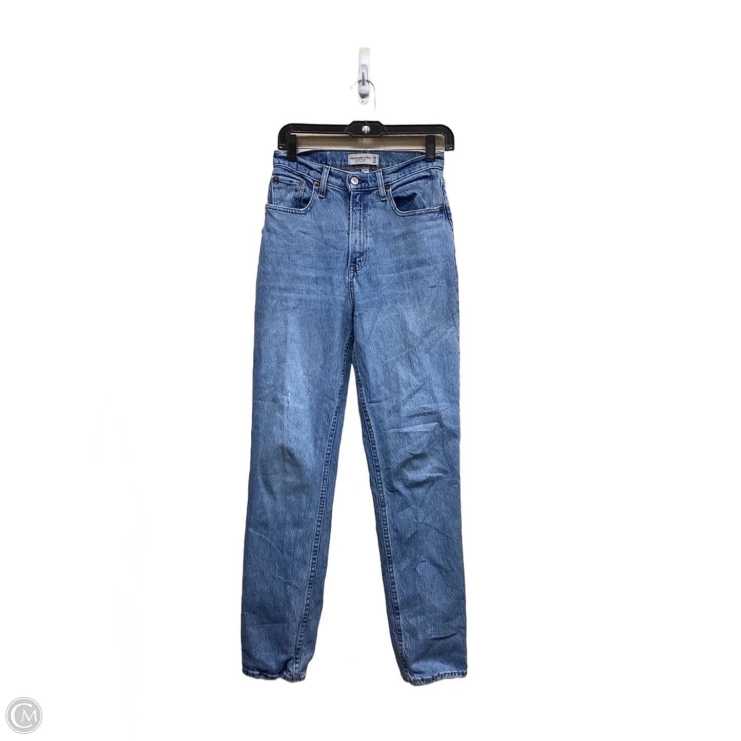 Jeans Straight By Abercrombie And Fitch In Blue Denim, Size: 2