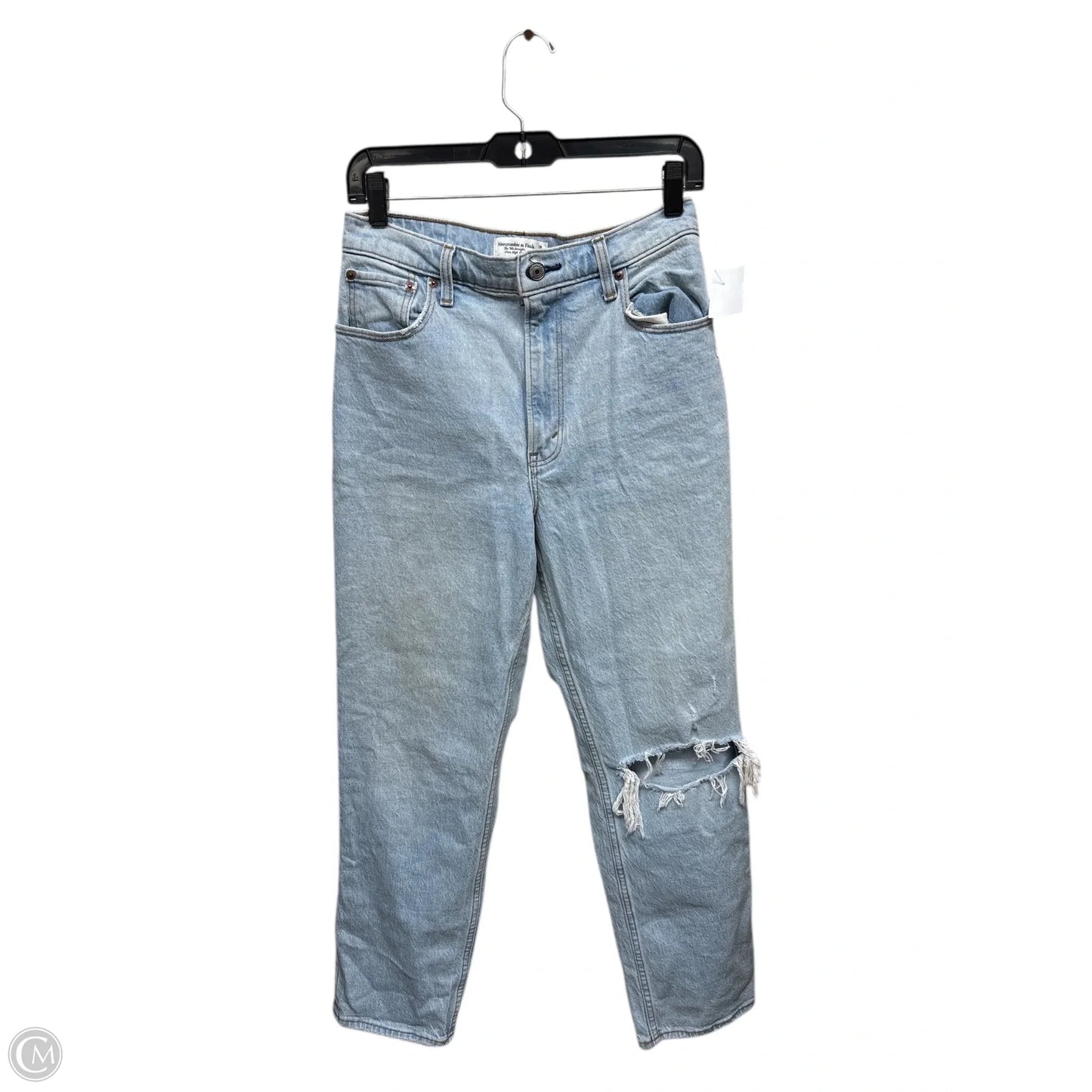 Jeans Straight By Abercrombie And Fitch In Blue Denim, Size: 6