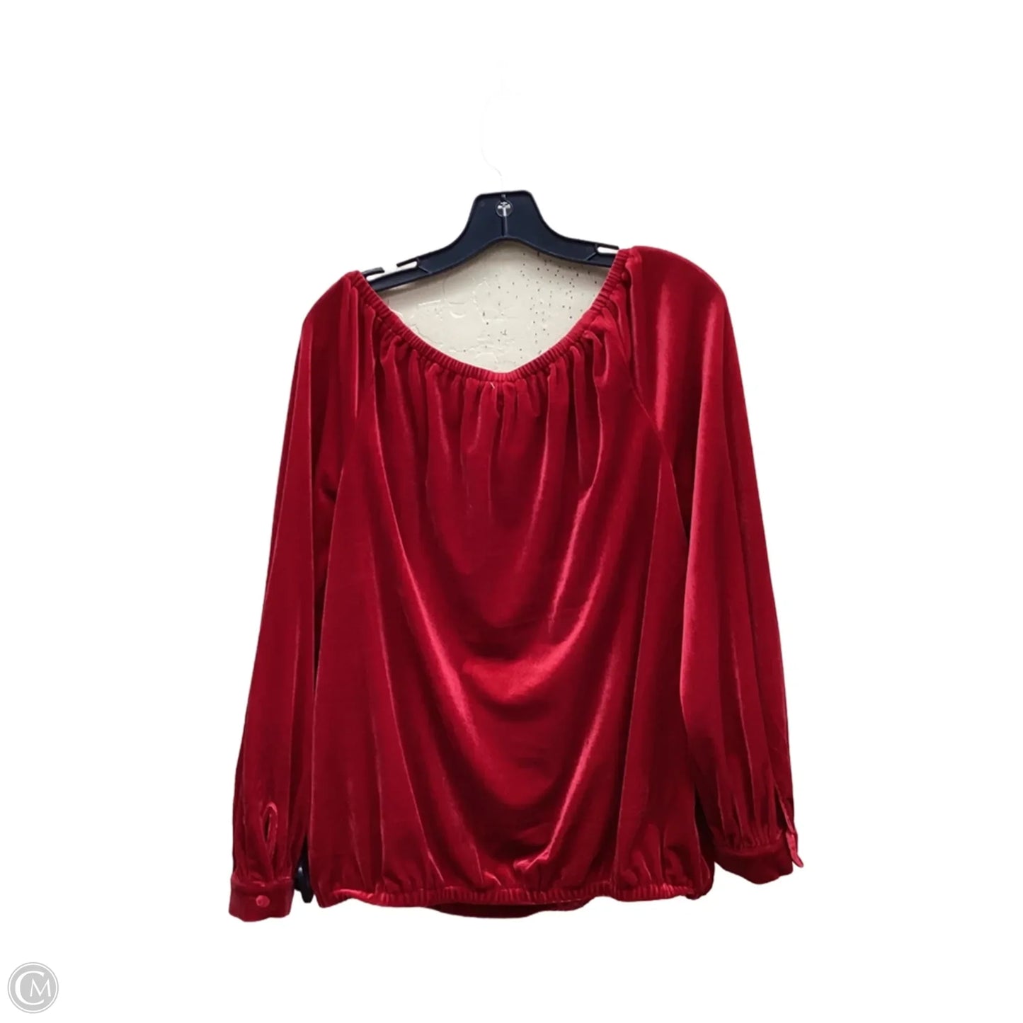 Top Long Sleeve By Cece In Red, Size: L
