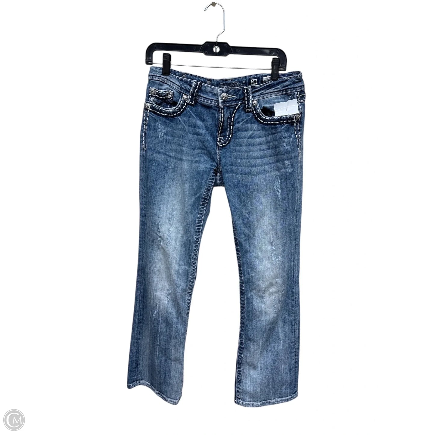 Jeans Straight By Miss Me In Blue Denim, Size: 6