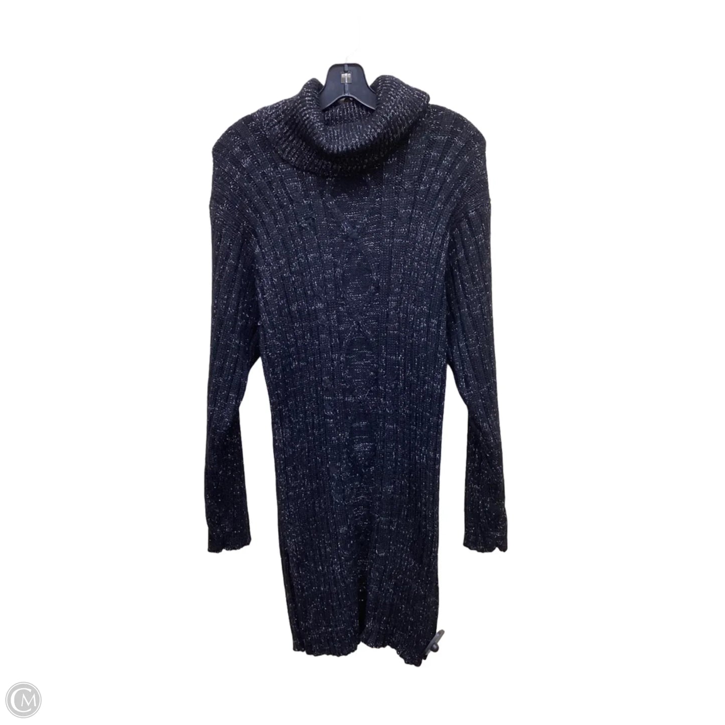 Dress Sweater By Clothes Mentor In Black & Silver, Size: Xl