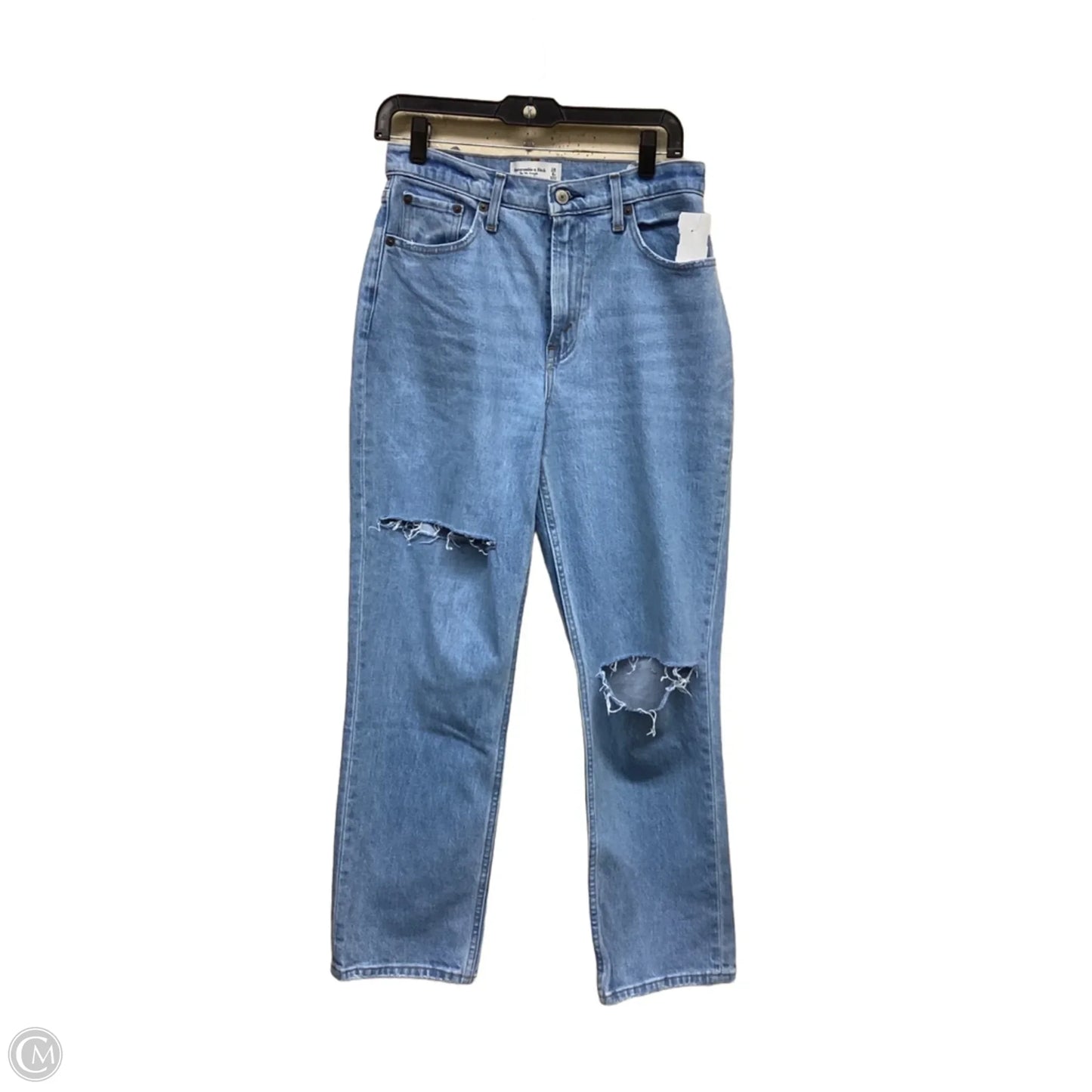 Jeans Straight By Abercrombie And Fitch In Blue Denim, Size: 6