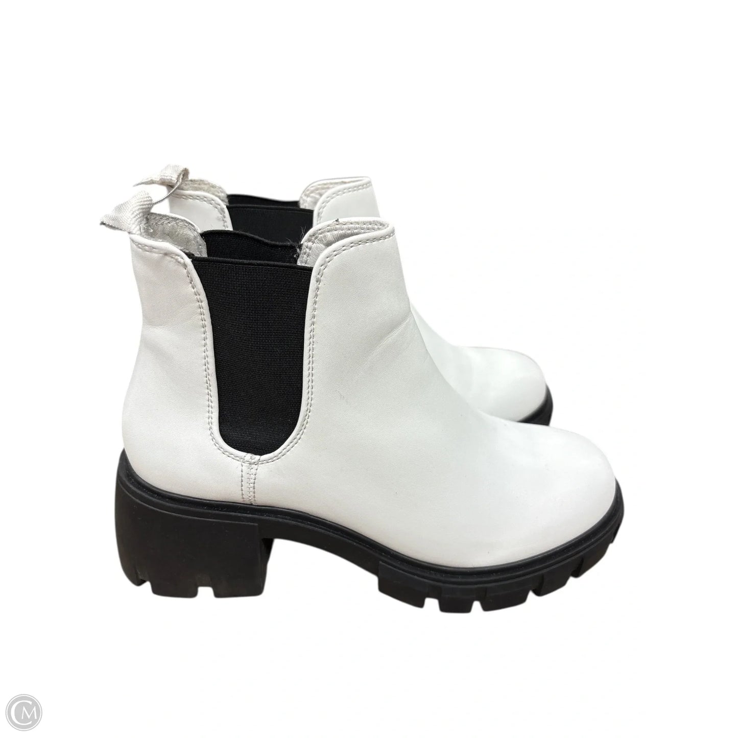 Boots Ankle Heels By Steve Madden In White, Size: 6.5