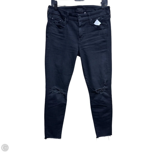 Jeans Skinny By Mother In Black, Size: 8
