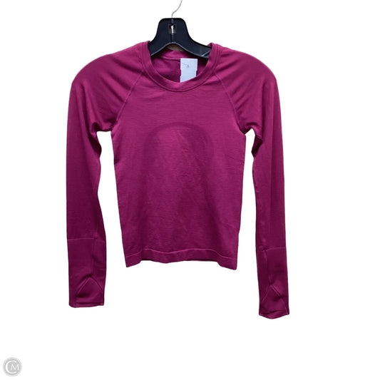 Athletic Top Long Sleeve Crewneck By Lululemon In Purple, Size: 2