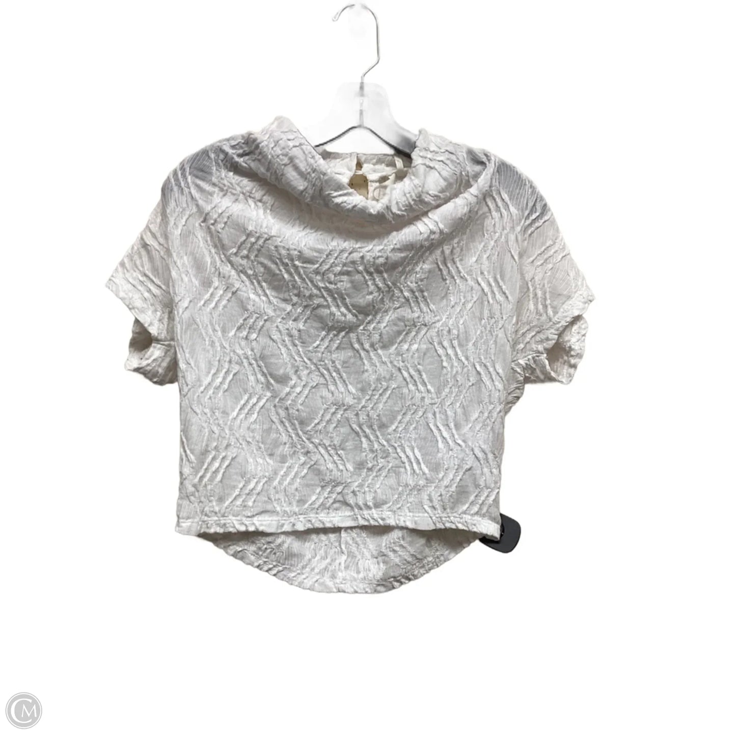 Top Short Sleeve By Anthropologie In Cream, Size: Xs
