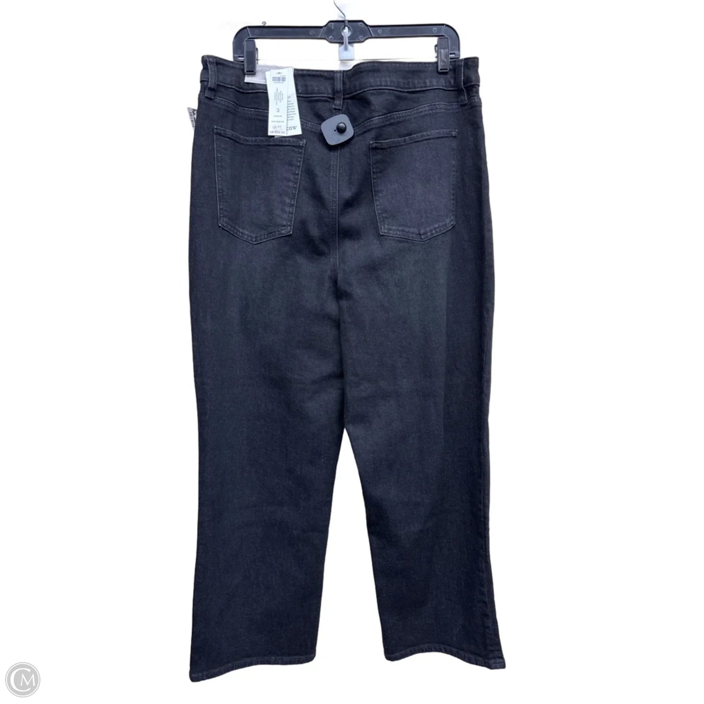 Jeans Cropped By Chicos In Black Denim, Size: 16