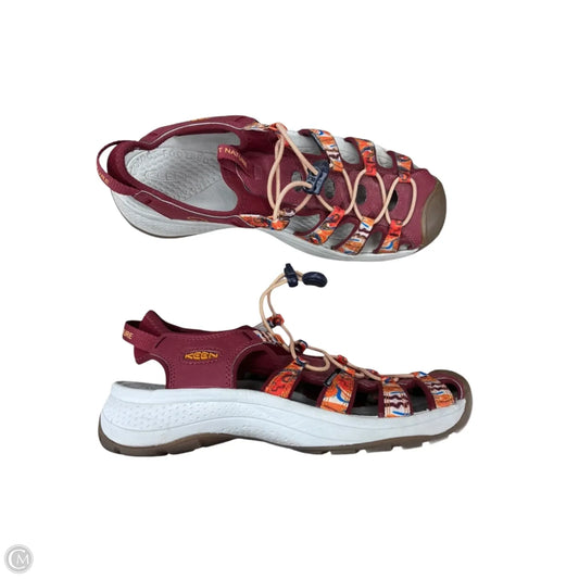 Sandals Sport By Keen In Red & Tan, Size: 9.5