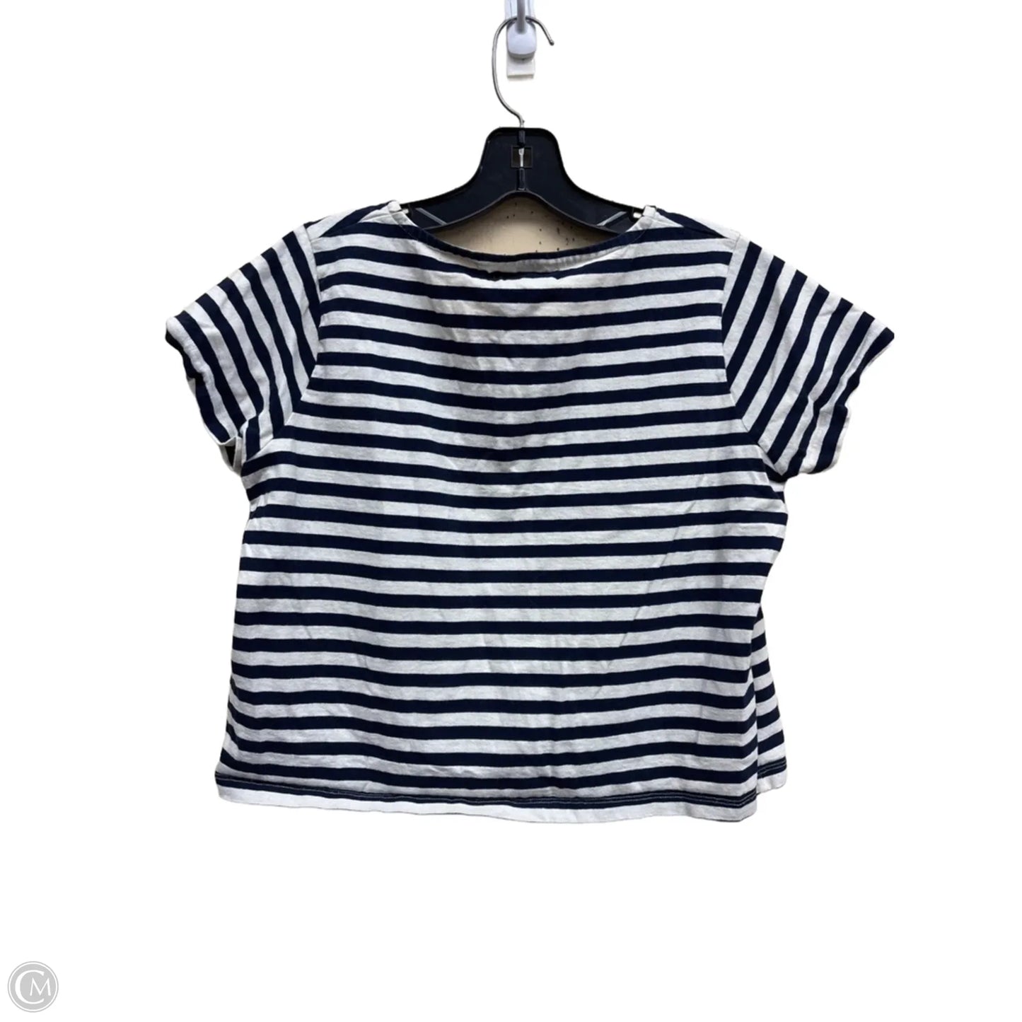 Top Short Sleeve By Madewell In Striped Pattern, Size: Xs