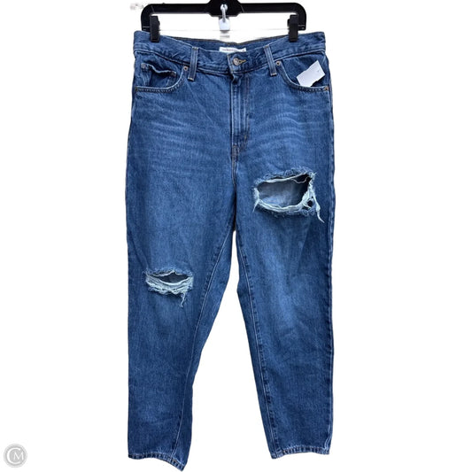 Jeans Straight By Levis In Blue Denim, Size: 12