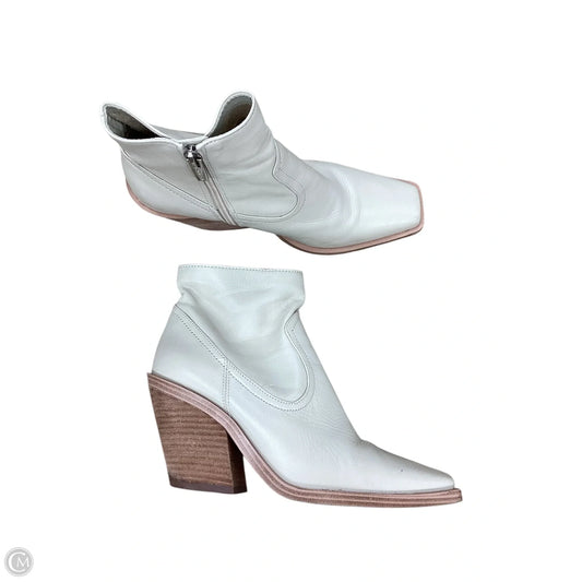 Boots Ankle Heels By Vince Camuto In Cream, Size: 8