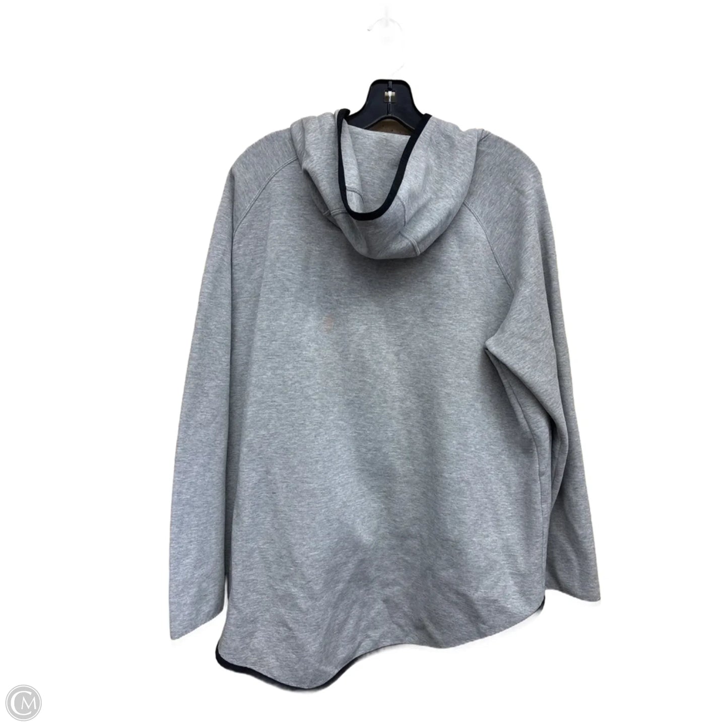 Athletic Jacket By Nike In Black & Grey, Size: Xl