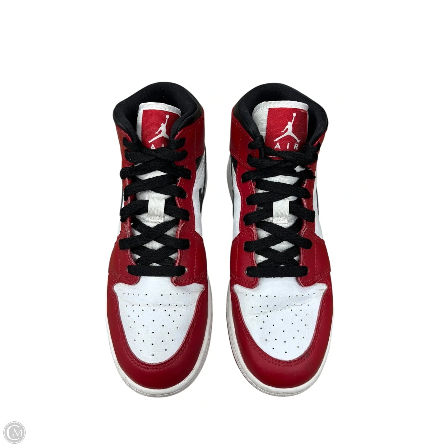 Shoes Luxury Designer By Jordan In Red & White, Size: 7