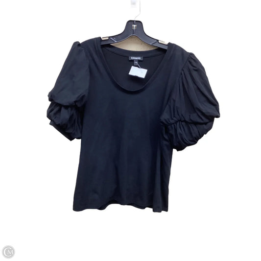 Top Short Sleeve By Express In Black, Size: L