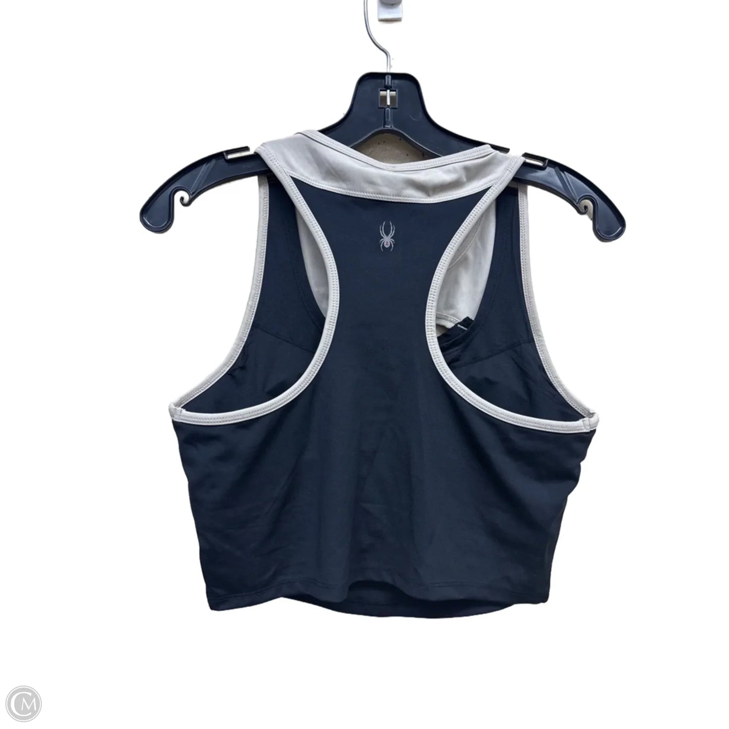 Athletic Bra By Spyder In Black & Tan, Size: M