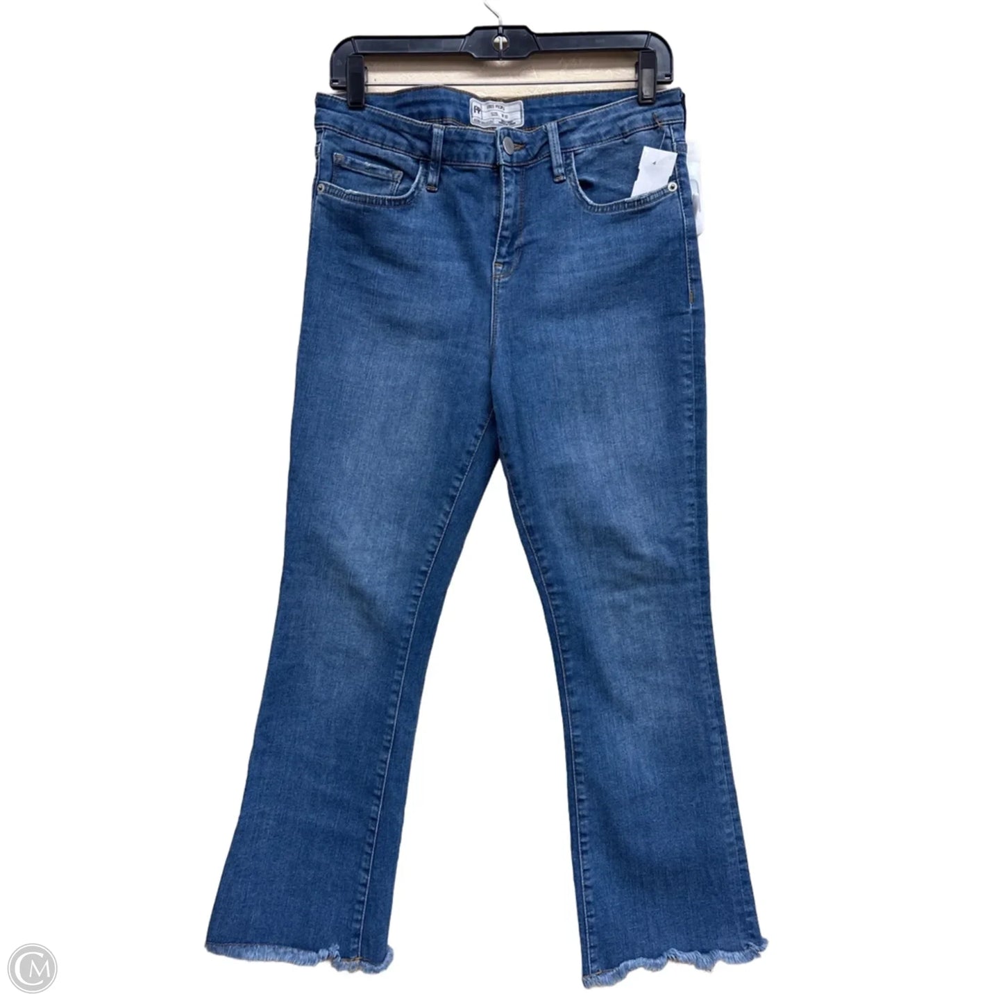 Jeans Straight By Free People In Blue Denim, Size: 10