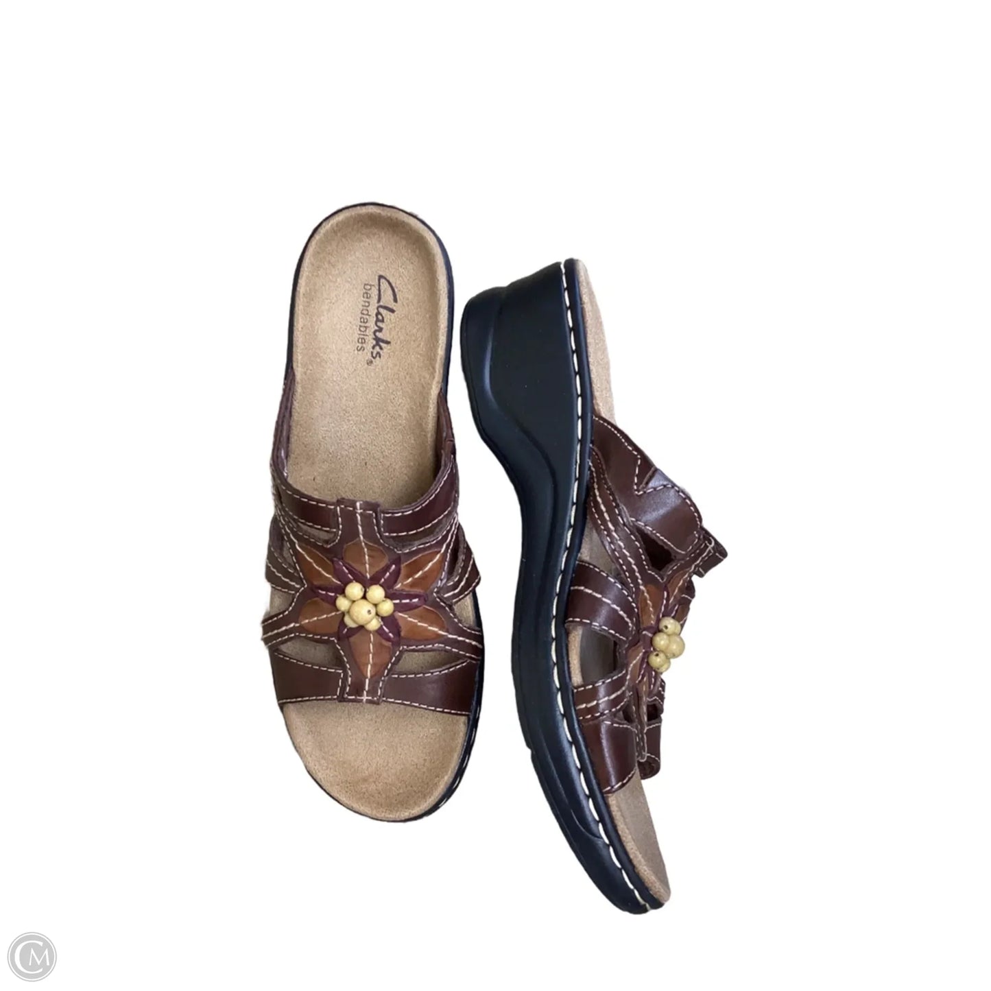 Sandals Flats By Clarks In Brown, Size: 7.5