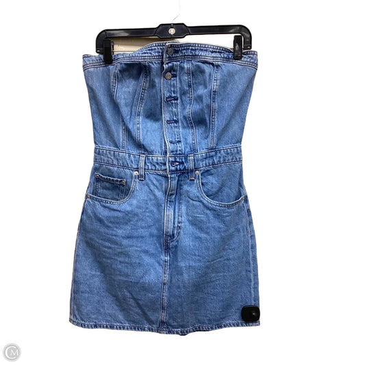 Dress Casual Midi By Levis In Blue Denim, Size: M