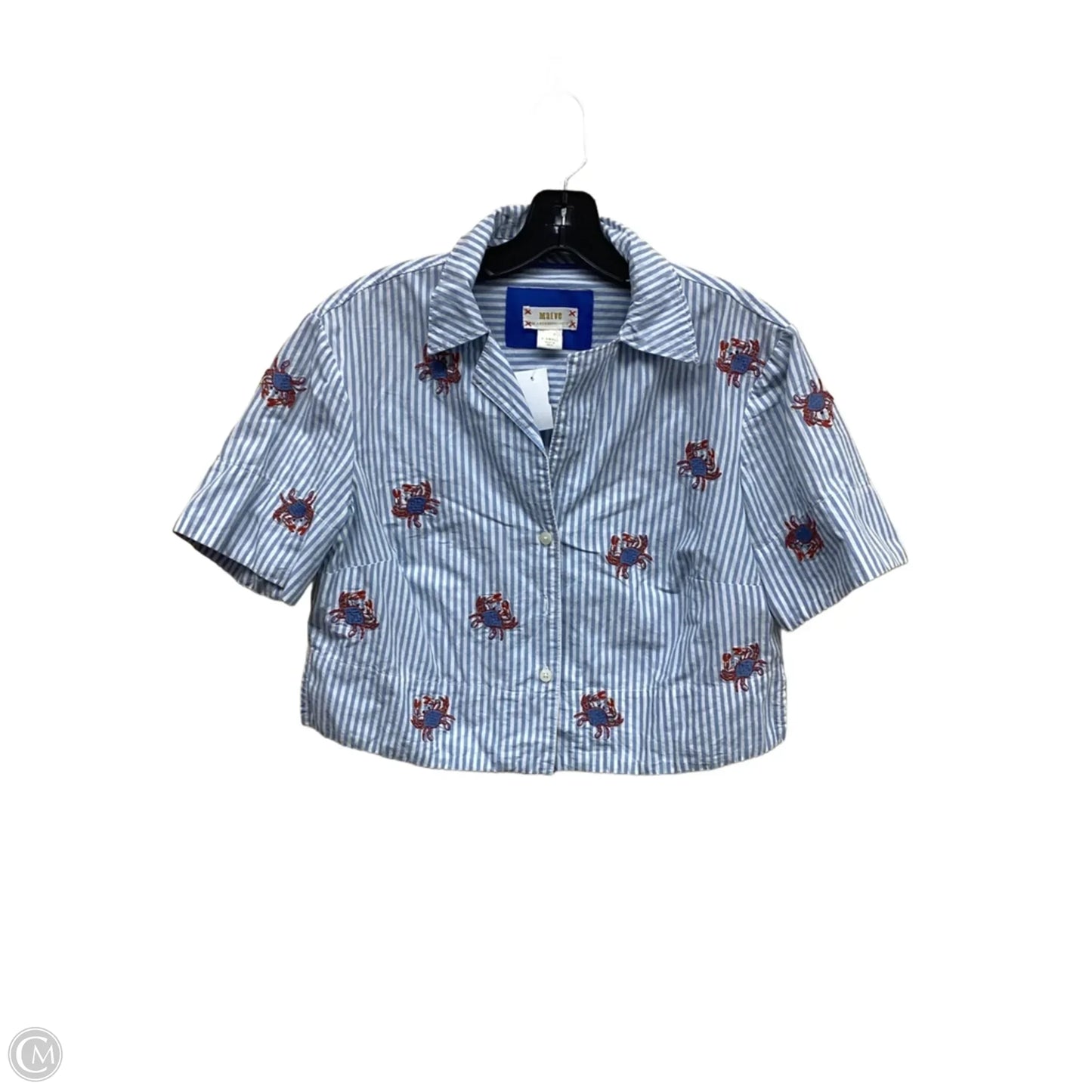 Top Short Sleeve By Maeve In Striped Pattern, Size: Xs