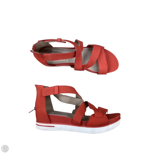 Sandals Flats By Eileen Fisher In Orange, Size: 10