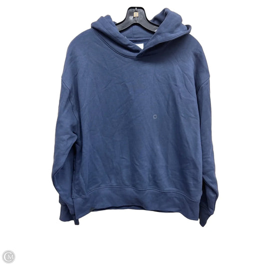 Athletic Sweatshirt Hoodie By American Eagle In Navy, Size: Xs