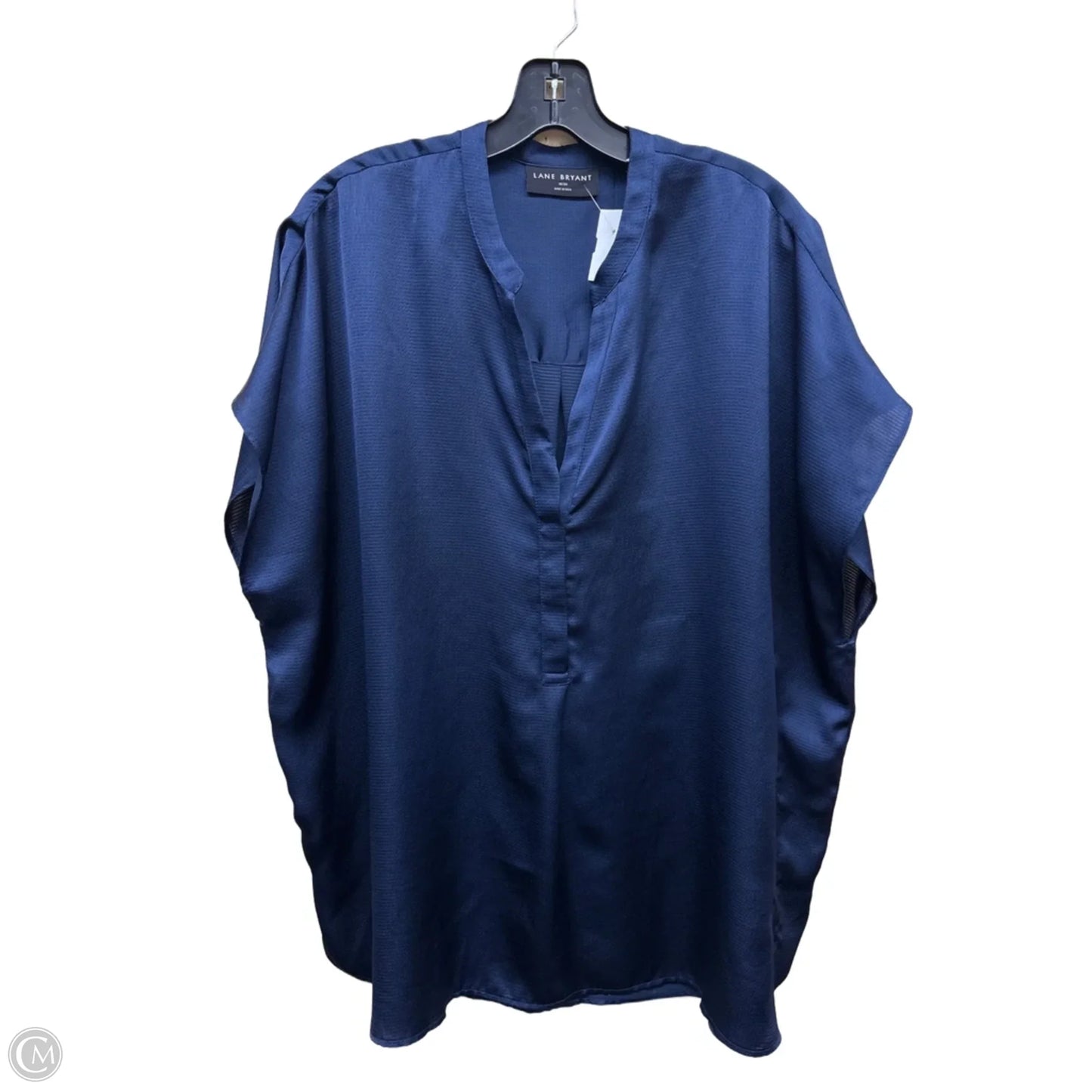 Top Short Sleeve By Lane Bryant In Navy, Size: 2x